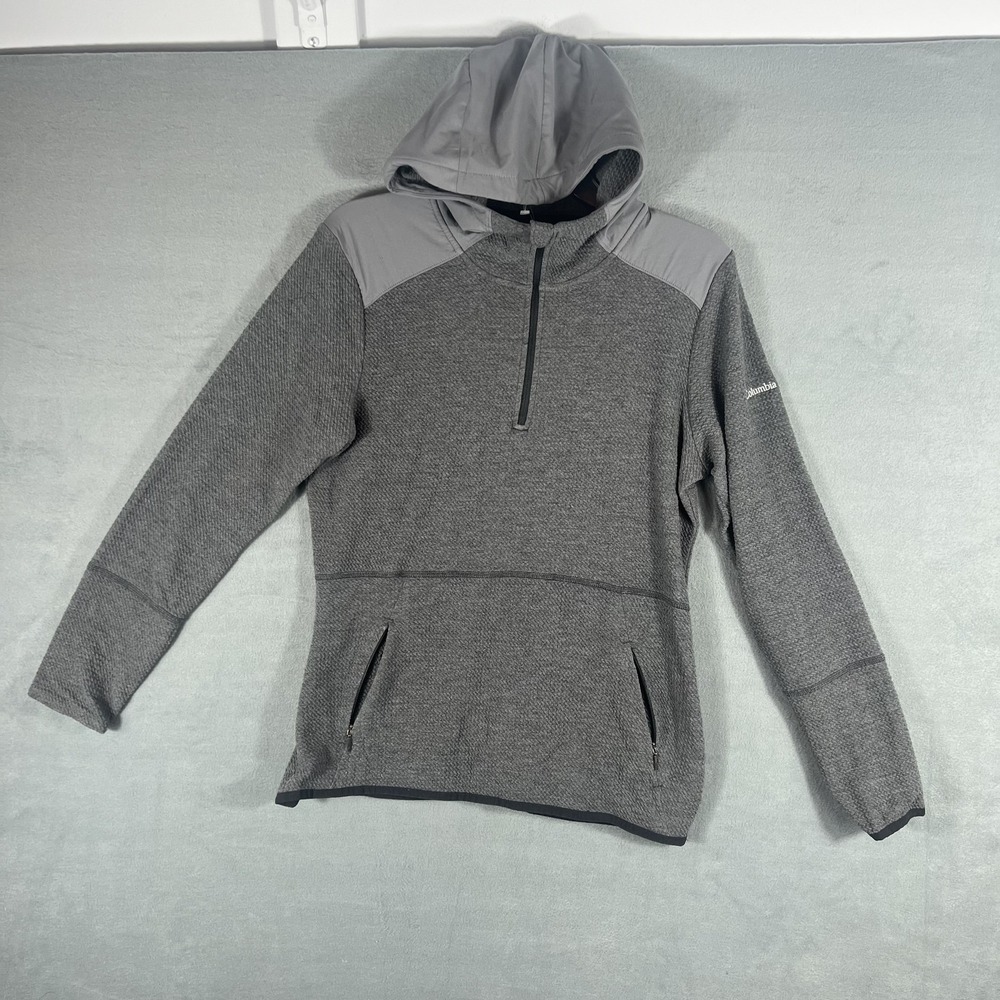 Columbia Women's Gray Charcoal Quarter Zip Pullover Hoodie Activewear Size M